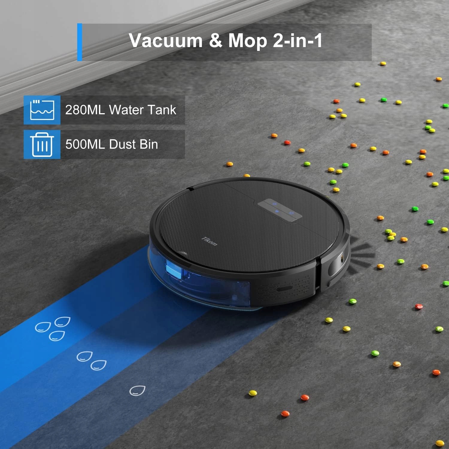 robot 2w1 tikom g8000 pro – odkurzanie i mopowanie